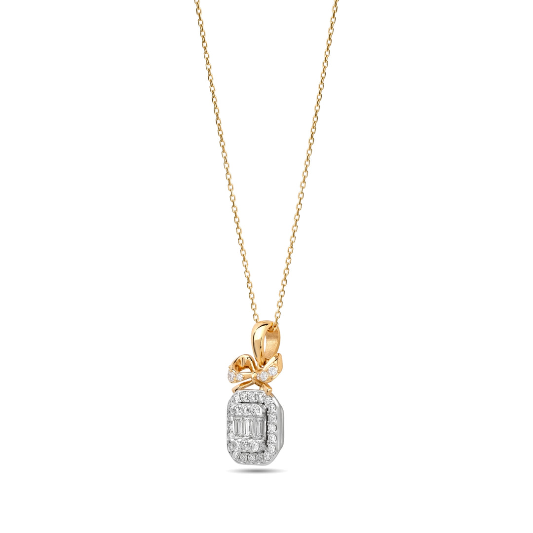 0.42 Karat Baguette Diamond Necklace