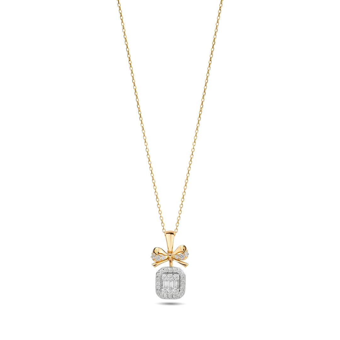 0.42 Karat Baguette Diamond Necklace
