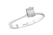 0.06 Karat EF SI VS Diamond Baguette Ring