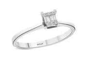 0.06 Karat Baguette Diamond Ring