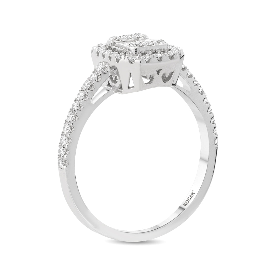 0.54 Karat Baguette Diamond Ring