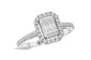 0.54 Karat Baguette Diamond Ring