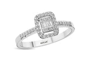 0.23 Karat Baguette Diamond Ring