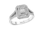 0.41 Karat Baguette Diamond Ring