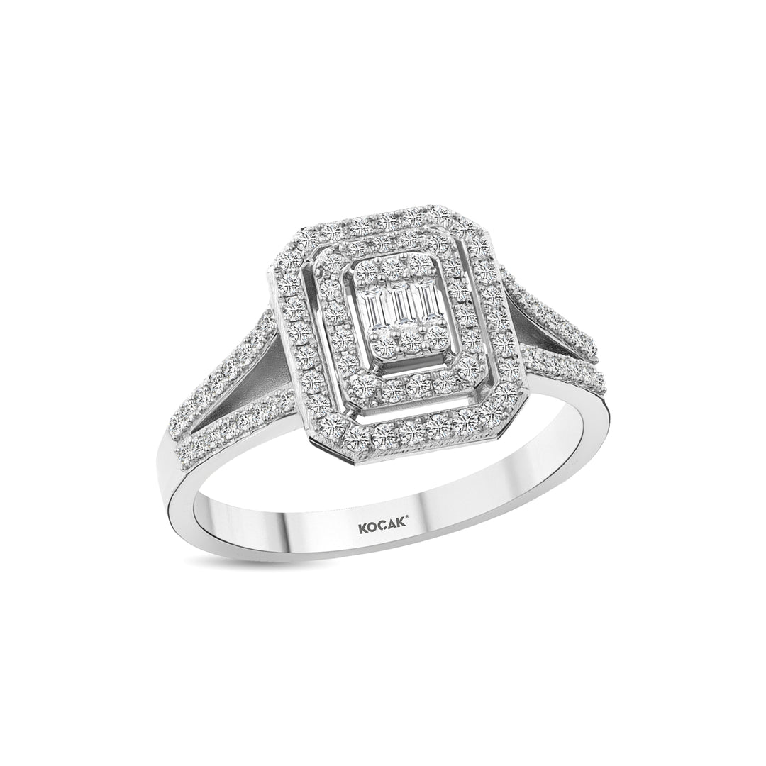 0.41 Karat Baguette Diamond Ring