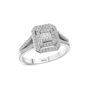 0.41 Karat Baguette Diamond Ring