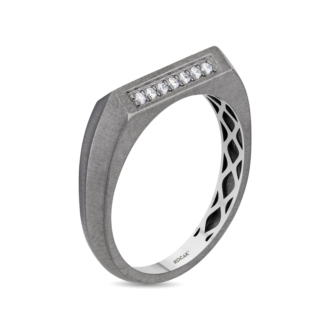 0.11 Karat Design Diamond Men's Ring