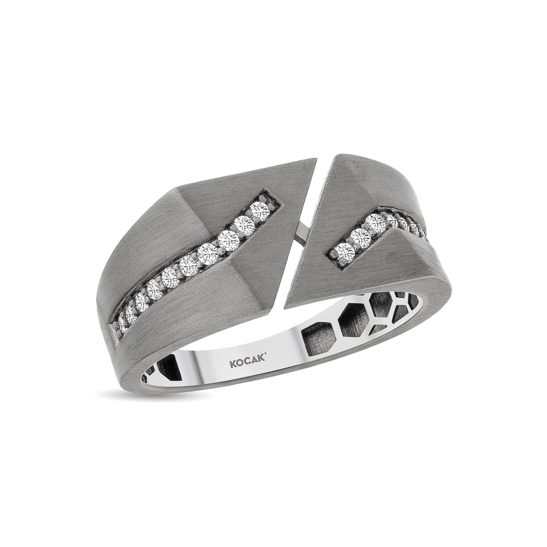 0.20 Karat Diamond Design Men's Ring