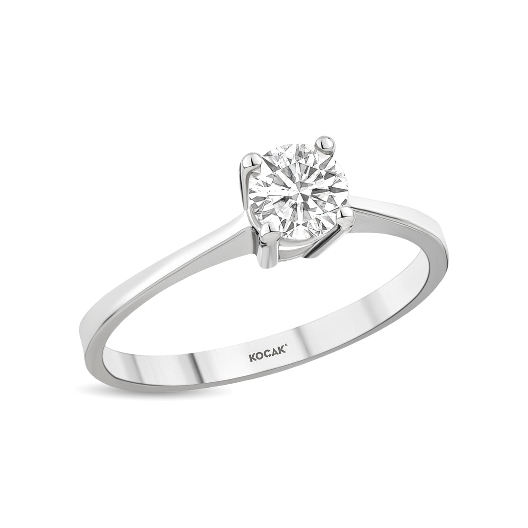 0.40 Karat EF SI Solitaire Diamond Ring