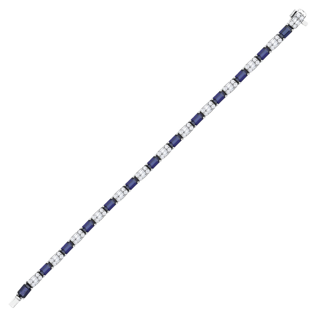 10.41 Karat Sapphire Diamond Bracelet