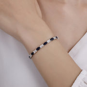 10.41 Karat Sapphire Diamond Bracelet