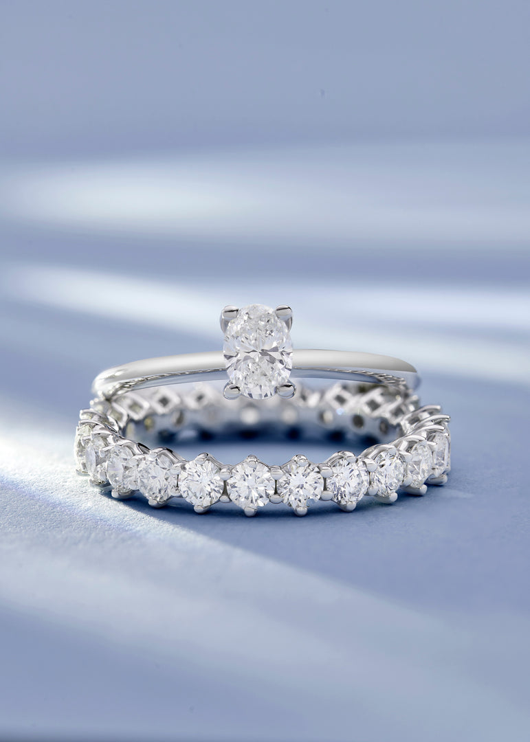 0.80 Karat FG SI Full Eternity Diamond Ring