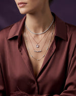 Load image into Gallery viewer, 0.50 Karat Baguette Stone Set Diamond Necklace
