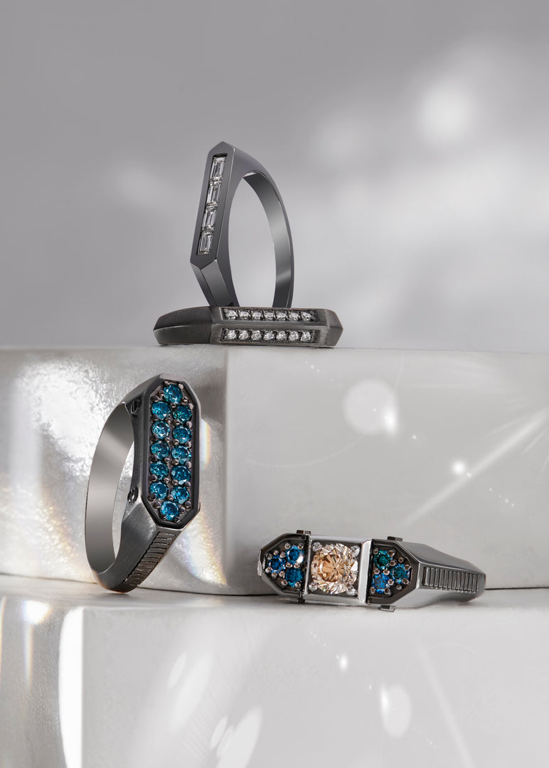 0.62 Karat Diamond Design Men's Ring