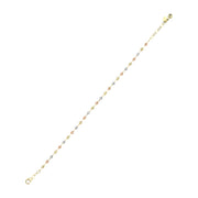 14ct Tri-Colour Dorika Design Paperclip Gold Bracelet