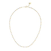 14ct Tri-Colour Dorika Design Paperclip Gold Necklace