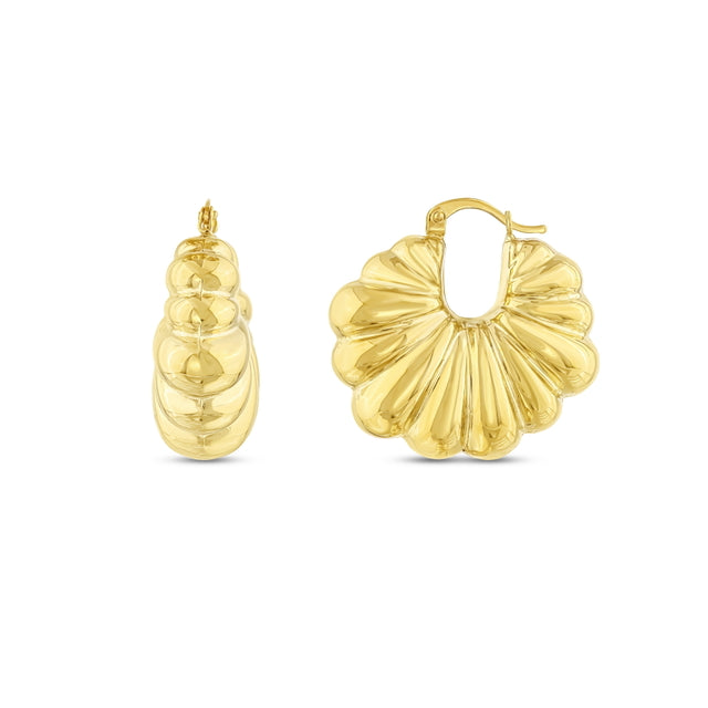 14ct Cosmos Design Gold Earrings