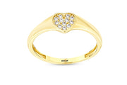 14ct Sparkling Heart Gold Ring