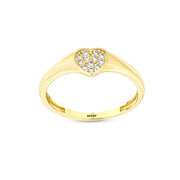 14ct Sparkling Heart Gold Ring