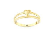 14ct Love Crown Heart Gold Ring