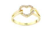 14ct Love Dokunusu Heart Gold Ring