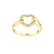 14ct Love Dokunusu Heart Gold Ring