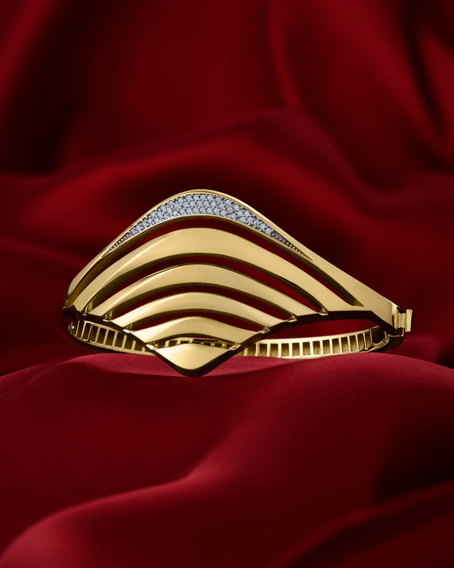 14ct Fjord Design Cuff Gold Bracelet
