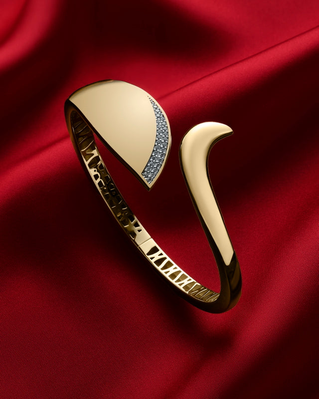 14ct Kleopatra Design Cuff Gold Bracelet