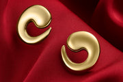 14ct Memphis Design Gold Earrings