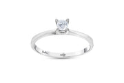 0.15 Karat Heart Detail Besties Solitaire Diamond Ring