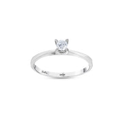 0.15 Karat Heart Detail Besties Solitaire Diamond Ring