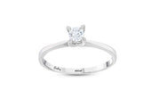 0.20 Karat Heart Detail Besties Solitaire Diamond Ring