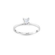 0.20 Karat Heart Detail Besties Solitaire Diamond Ring