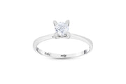 0.30 Karat Heart Detail Besties Solitaire Diamond Ring