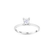 0.30 Karat Heart Detail Besties Solitaire Diamond Ring
