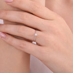Load image into Gallery viewer, 0.20 Karat Heart Detail Besties Solitaire Diamond Ring