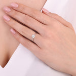 Load image into Gallery viewer, 0.60 Karat Heart Detail Besties Solitaire Diamond Ring