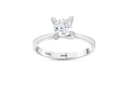 0.70 Karat Heart Detail Besties Solitaire Diamond Ring