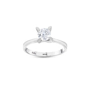 0.70 Karat Heart Detail Besties Solitaire Diamond Ring