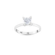 0.50 Karat Heart Detail Besties Solitaire Diamond Ring
