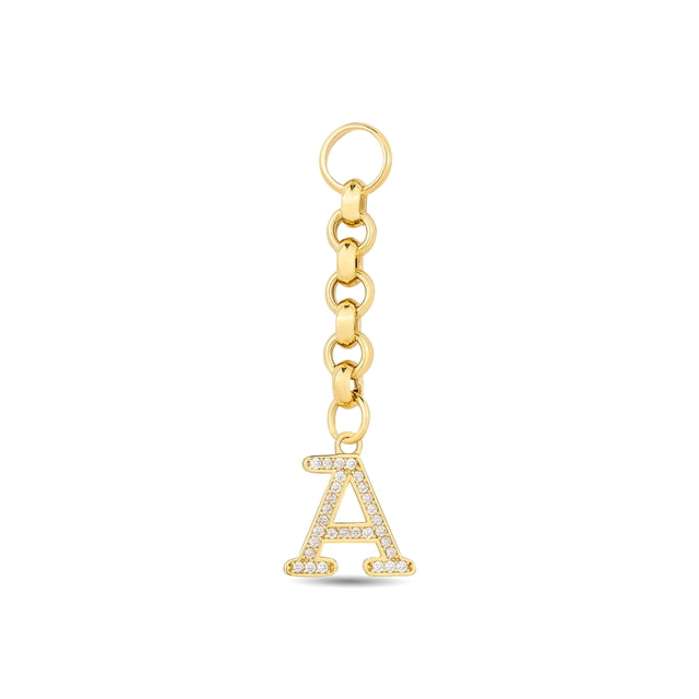14ct Festie Letter Design Gold Charm Pendant (Chain Not Included)