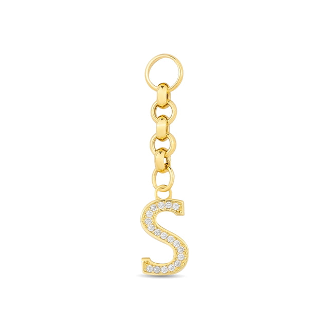 14ct Festie Letter Design Gold Charm Pendant (Chain Not Included)