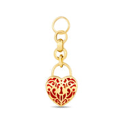 14ct Festie Red Heart Design Gold Charm Pendant (Chain Not Included)