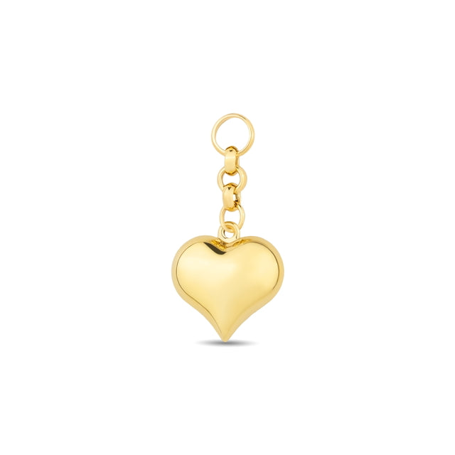 14ct Festie Heart Design Gold Charm Pendant (Chain Not Included)