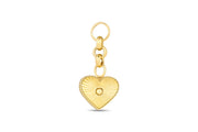14ct Festie Parla Heart Design Gold Charm Pendant (Chain Not Included)