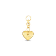 14ct Festie Parla Heart Design Gold Charm Pendant (Chain Not Included)