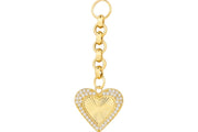 14ct Festie Stone Set Heart Design Gold Charm Pendant (Chain Not Included)