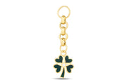 14ct Festie Green Clover Design Gold Charm Pendant (Chain Not Included)