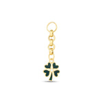 Load image into Gallery viewer, 14ct Festie Green Clover Design Gold Charm Pendant (Chain Not Included)