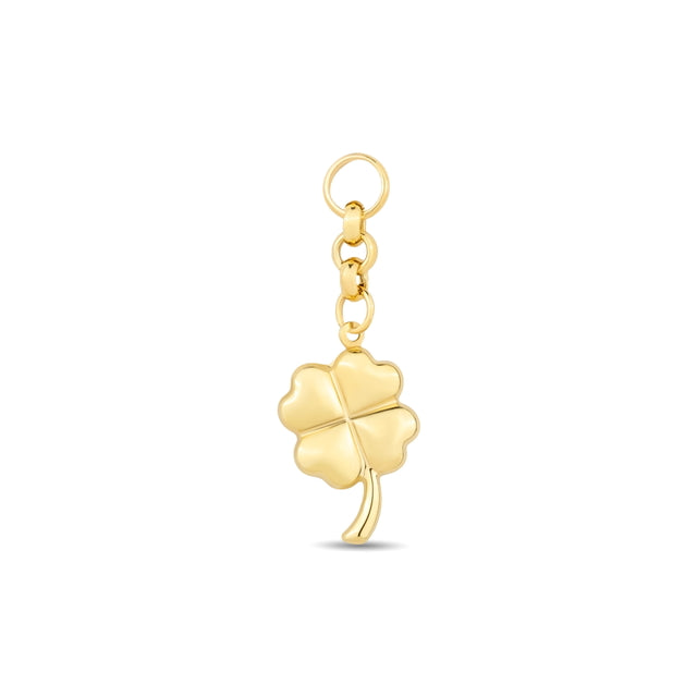 14ct Festie Luck Clover Design Gold Charm Pendant (Chain Not Included)